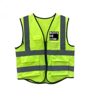 Gilet de sécurité personnalisé jaune