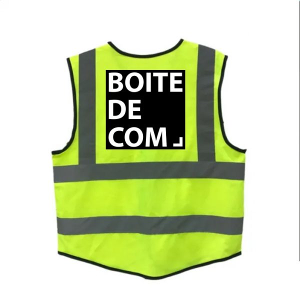Gilet de sécurité personnalisé jaune – Image 2