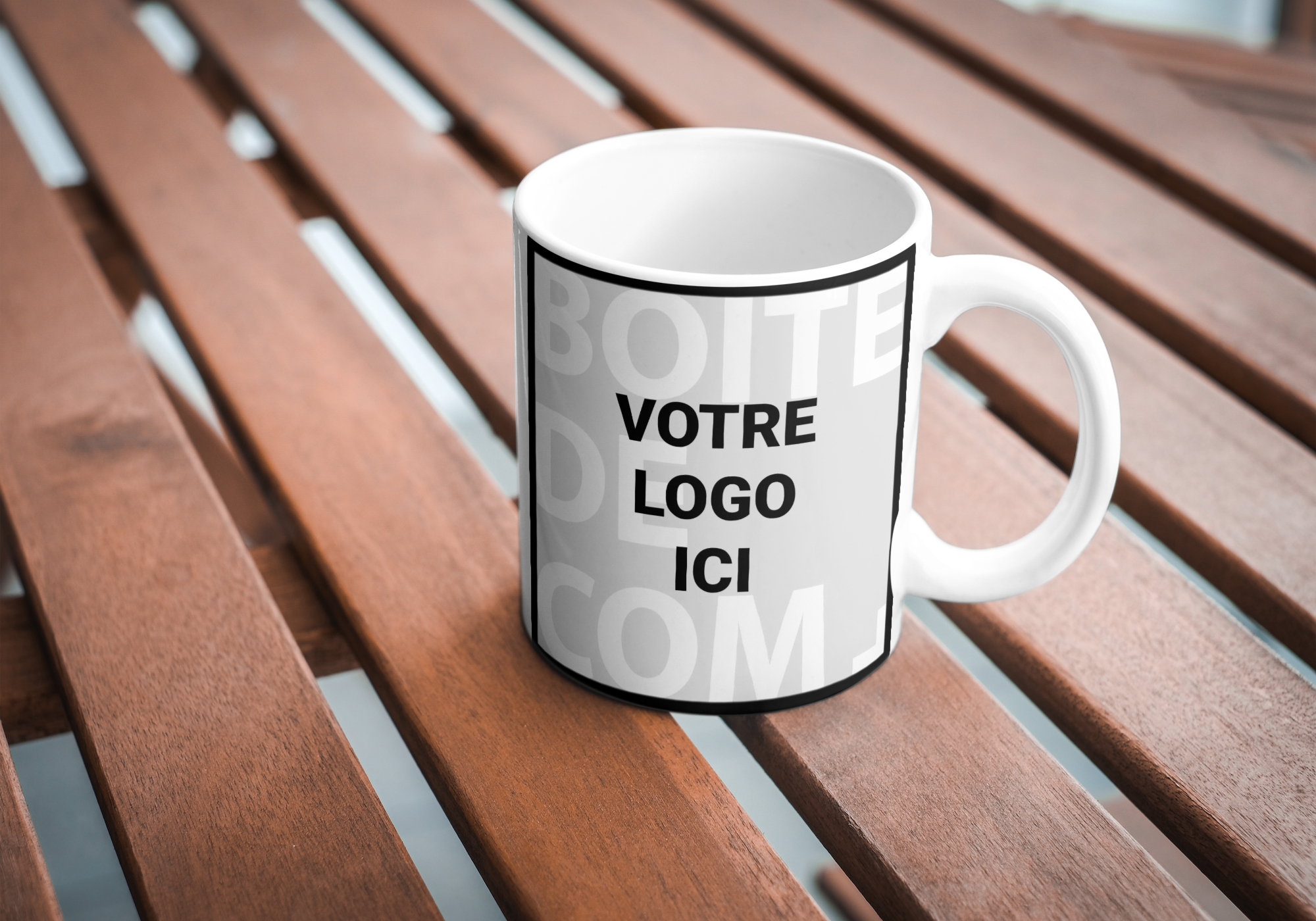 Mug personnalisé en céramique blanc 35cl – Image 4