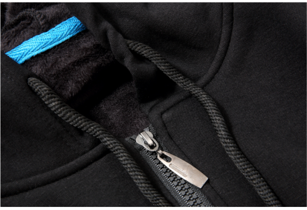 Sweat à capuche logo personnalisé avec fermeture éclair unisexe – Image 8