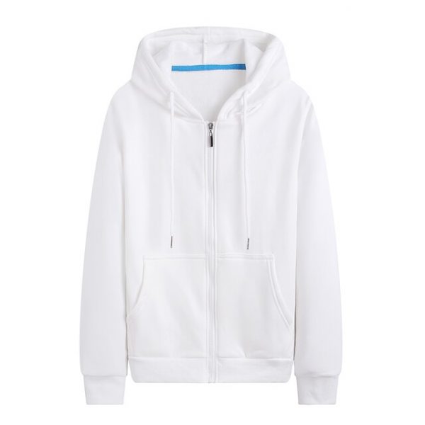 Sweat à capuche logo personnalisé avec fermeture éclair unisexe – Image 3