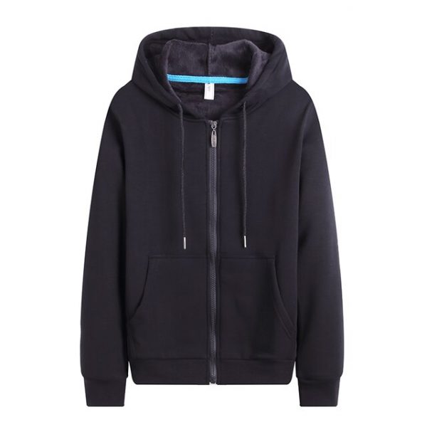 Sweat à capuche logo personnalisé avec fermeture éclair unisexe – Image 2