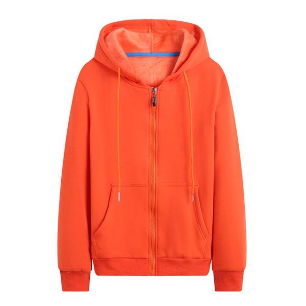 Sweat à capuche logo personnalisé avec fermeture éclair unisexe – Image 5