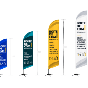 Drapeaux publicitaires personnalisés Boite de Com