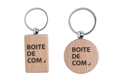 Porte-clés personnalisé en bois